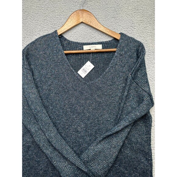Loft V neck Metallic sweater NWT Sz Small - Picture 2 of 8
